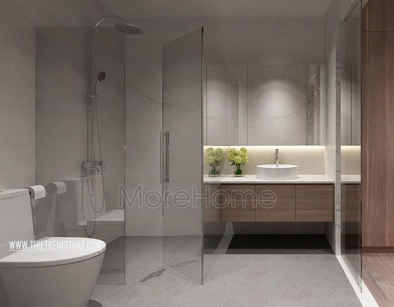 Thiết kế nội thất phòng tắm, nhà vệ sinh căn hộ chung cư Penthouse Imperia Garden